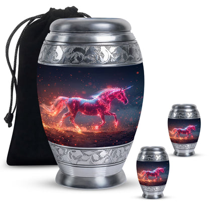 Personalized Unicorn Cremation Urn for Women - 10-inch, 200 cu in - Yatskia