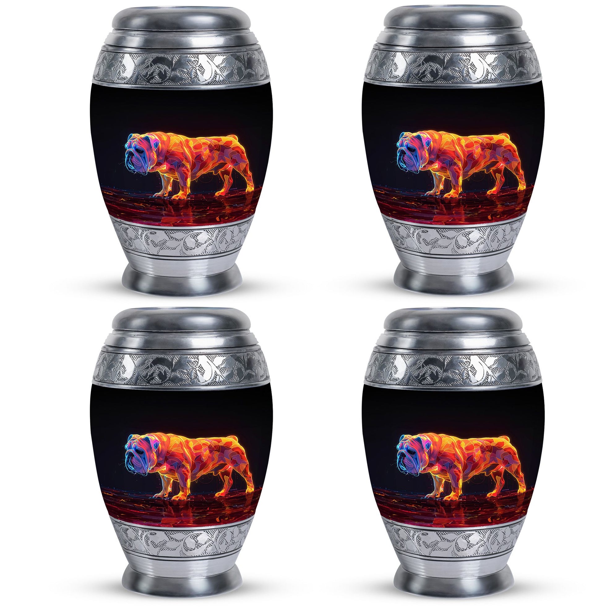 Inferno Bully Dog Cremation Urns For Human Ashes - Urn Set For Ashes