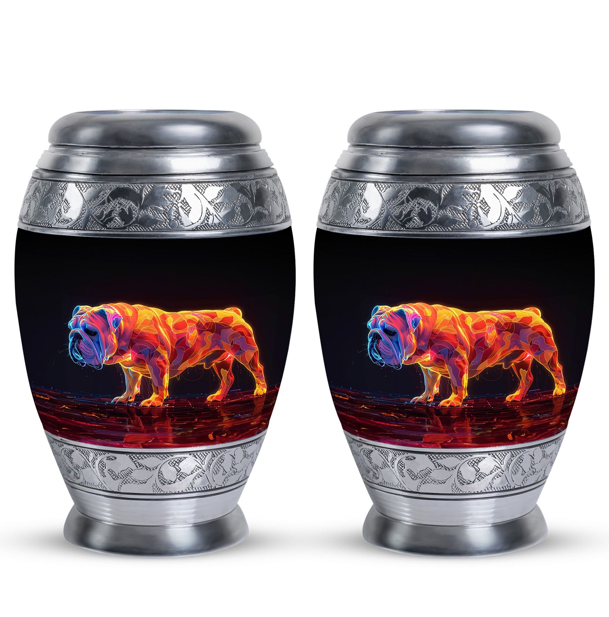 Inferno Bully Dog Cremation Urns For Human Ashes - Urn Set For Ashes