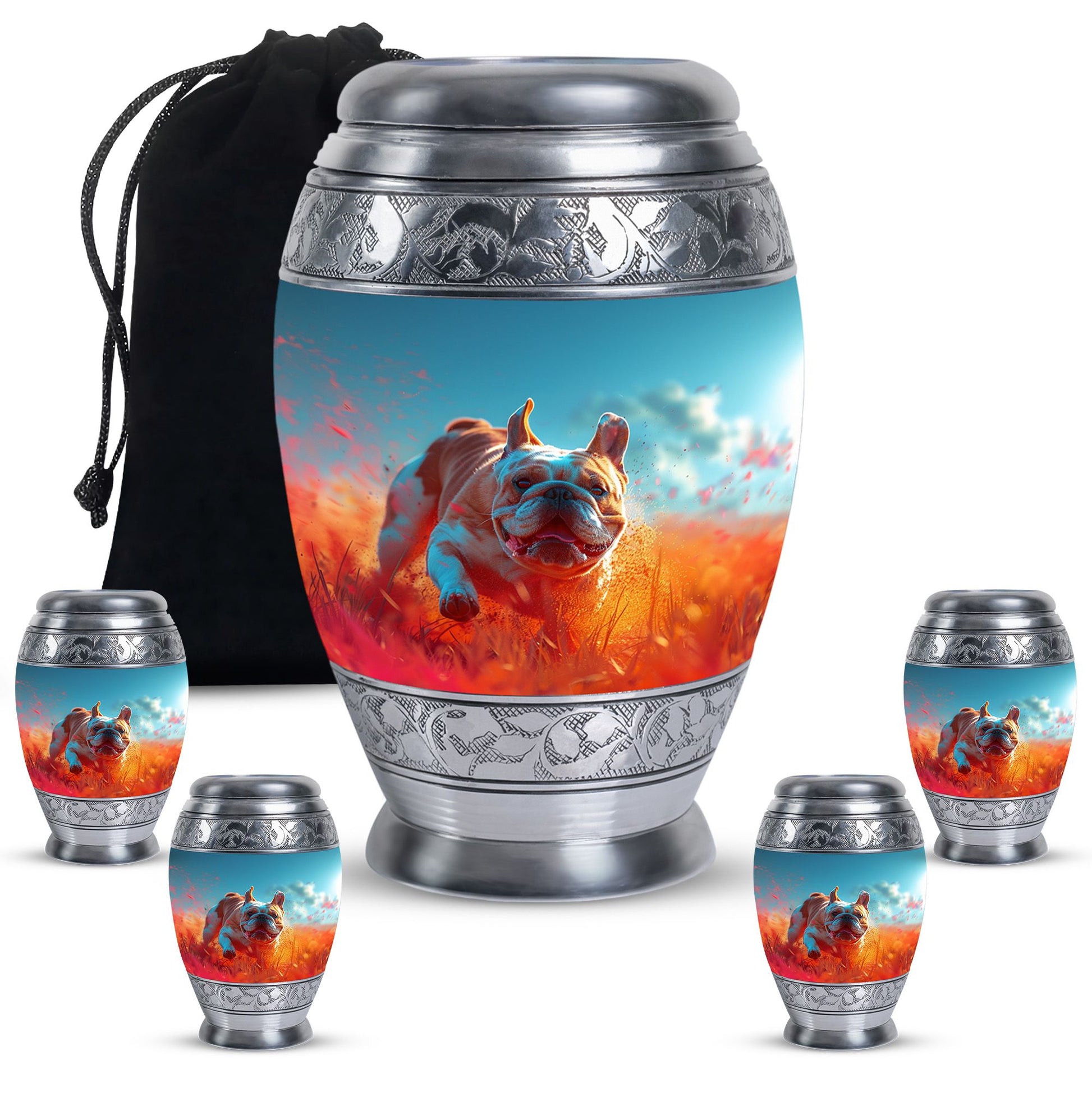 Bulldog Burial Urn - Large Pet Urns For Ashes