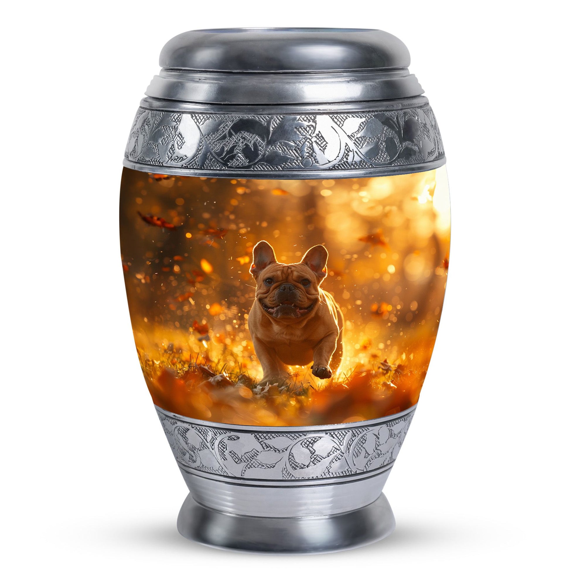 Golden Bulldog Memorial Tribute Urn - Pet Cremation Urns For Funeral