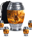 Golden Bulldog Memorial Tribute Urn - Pet Cremation Urns For Funeral
