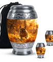 Golden Bulldog Memorial Tribute Urn - Pet Cremation Urns For Funeral
