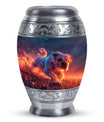Fiery Bulldog Memorial Ashes Urn - Large Cremation Urn For Pets
