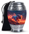 Fiery Bulldog Memorial Ashes Urn - Large Cremation Urn For Pets