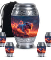 Fiery Bulldog Memorial Ashes Urn - Large Cremation Urn For Pets