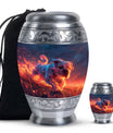 Fiery Bulldog Memorial Ashes Urn - Large Cremation Urn For Pets