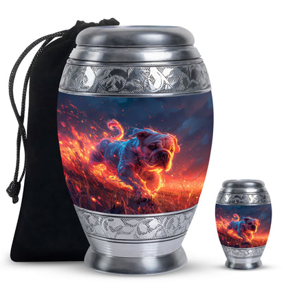 Bulldog Memorial Ashes Urn - Adorable Cremation Urn For Pets