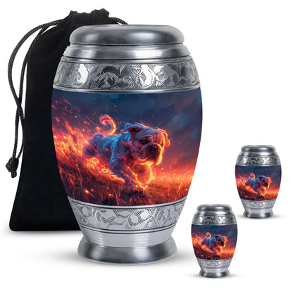 Bulldog Memorial Ashes Urn - Adorable Cremation Urn For Pets
