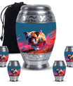 Vibrant Memorial Ashes Urn - Bulldog Funeral Cremation Urn For Pets