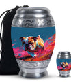 Vibrant Memorial Ashes Urn - Bulldog Funeral Cremation Urn For Pets