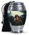 Soldier Urn Memorial For Adult Men & Women - Veteran Cremation Urn