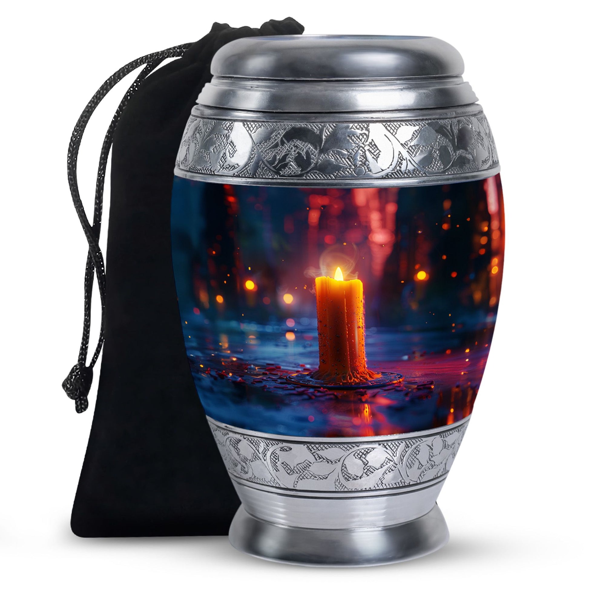 Candlelight Memorial Tribute Urn For Men - Majestic Ashes Memorial Urns