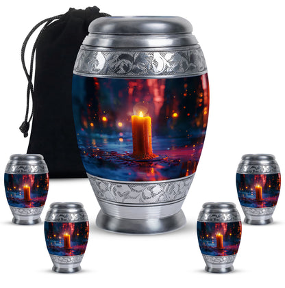 Personalized Candle Memorial Urn for Men - 10-inch, 200 cu in - Yatskia