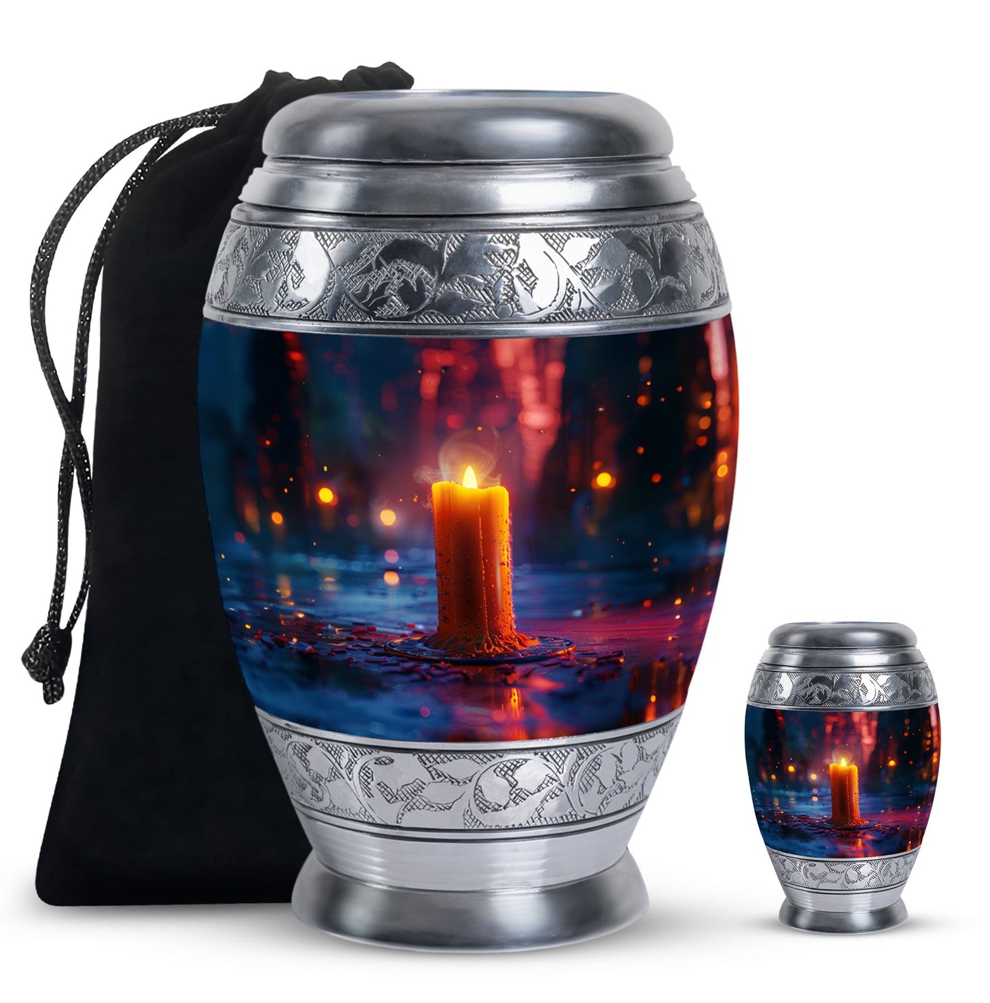 Personalized Candle Memorial Urn for Men - 10-inch, 200 cu in - Yatskia