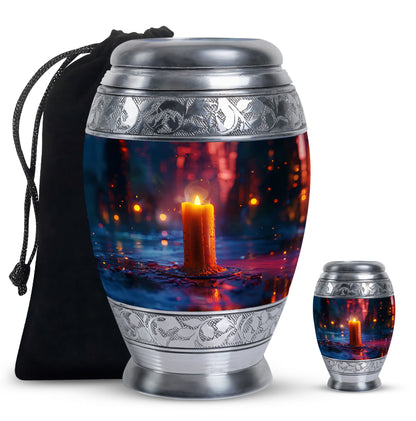 Personalized Candle Memorial Urn for Men - 10-inch, 200 cu in - Yatskia
