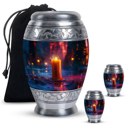 Personalized Candle Memorial Urn for Men - 10-inch, 200 cu in - Yatskia