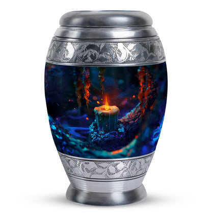 Personalized Fire Cremation Urn for Women - 10-inch, 200 cu in - Yatskia