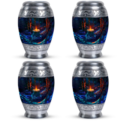 Personalized Fire Cremation Urn for Women - 10-inch, 200 cu in - Yatskia