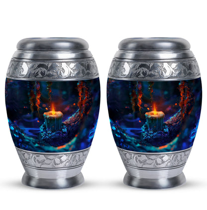 Personalized Fire Cremation Urn for Women - 10-inch, 200 cu in - Yatskia
