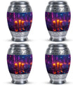 Neon City Memorial Urn For Females - Glowing Candles Cremation Urn