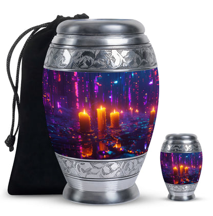 Personalized Candle Cremation Urn for Human Ashes - 10-inch, 200 cu in - Yatskia