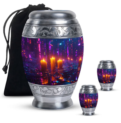 Personalized Candle Cremation Urn for Human Ashes - 10-inch, 200 cu in - Yatskia