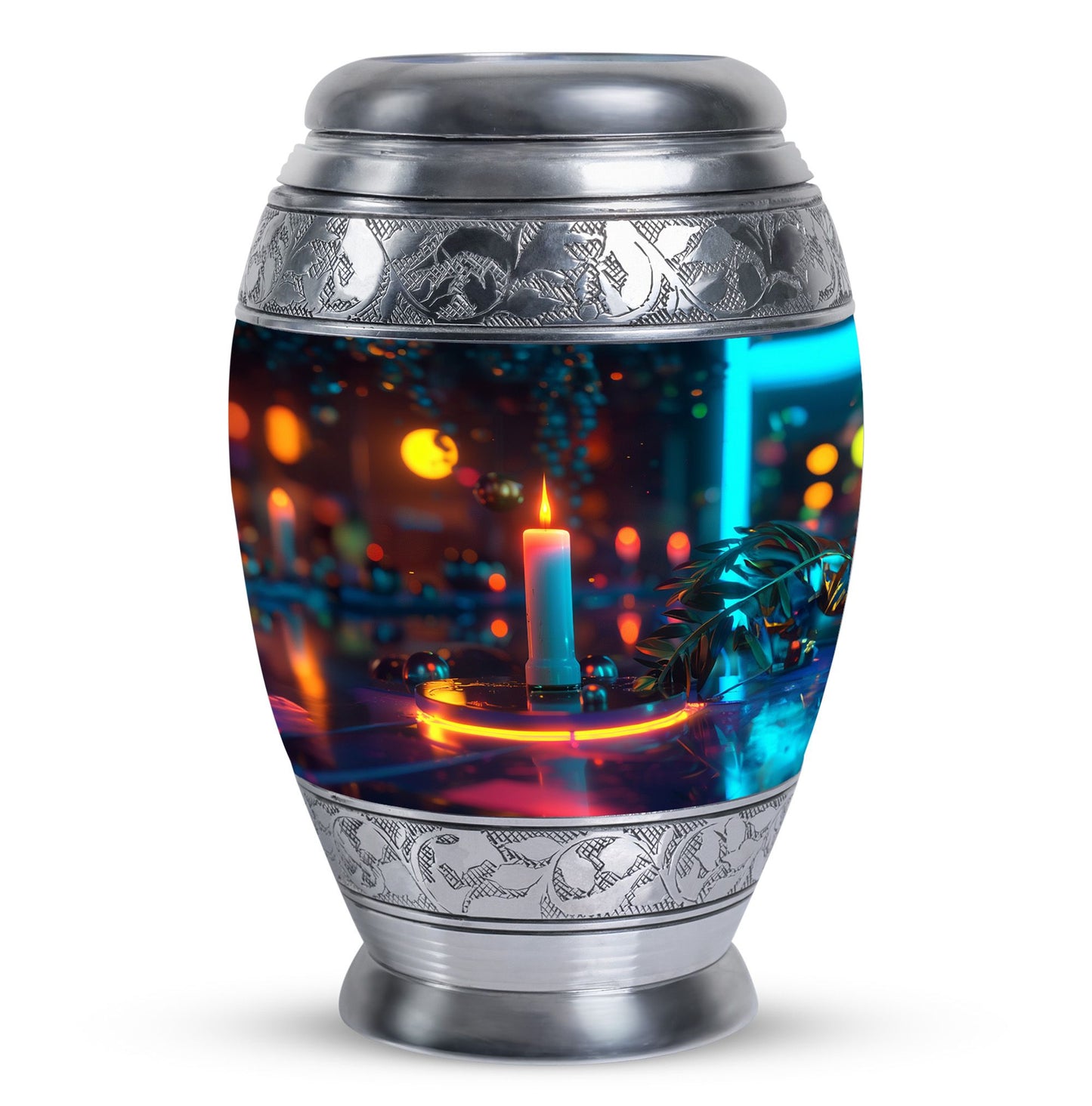 Personalized Candle Memorial Urn for Human Ashes - 10-inch, 200 cu in - Yatskia