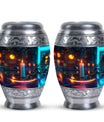 Glowing Candle Memorial Tribute Urn - Neon Urn For Male & Female