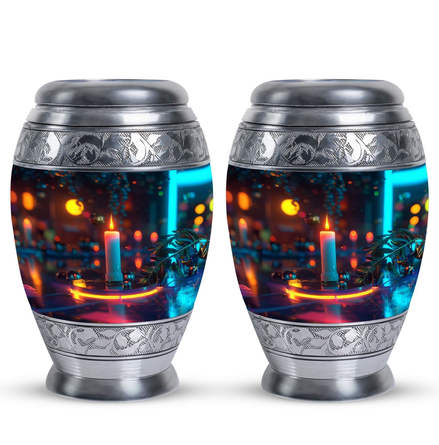 Personalized Candle Memorial Urn for Human Ashes - 10-inch, 200 cu in - Yatskia