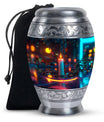 Glowing Candle Memorial Tribute Urn - Neon Urn For Male & Female