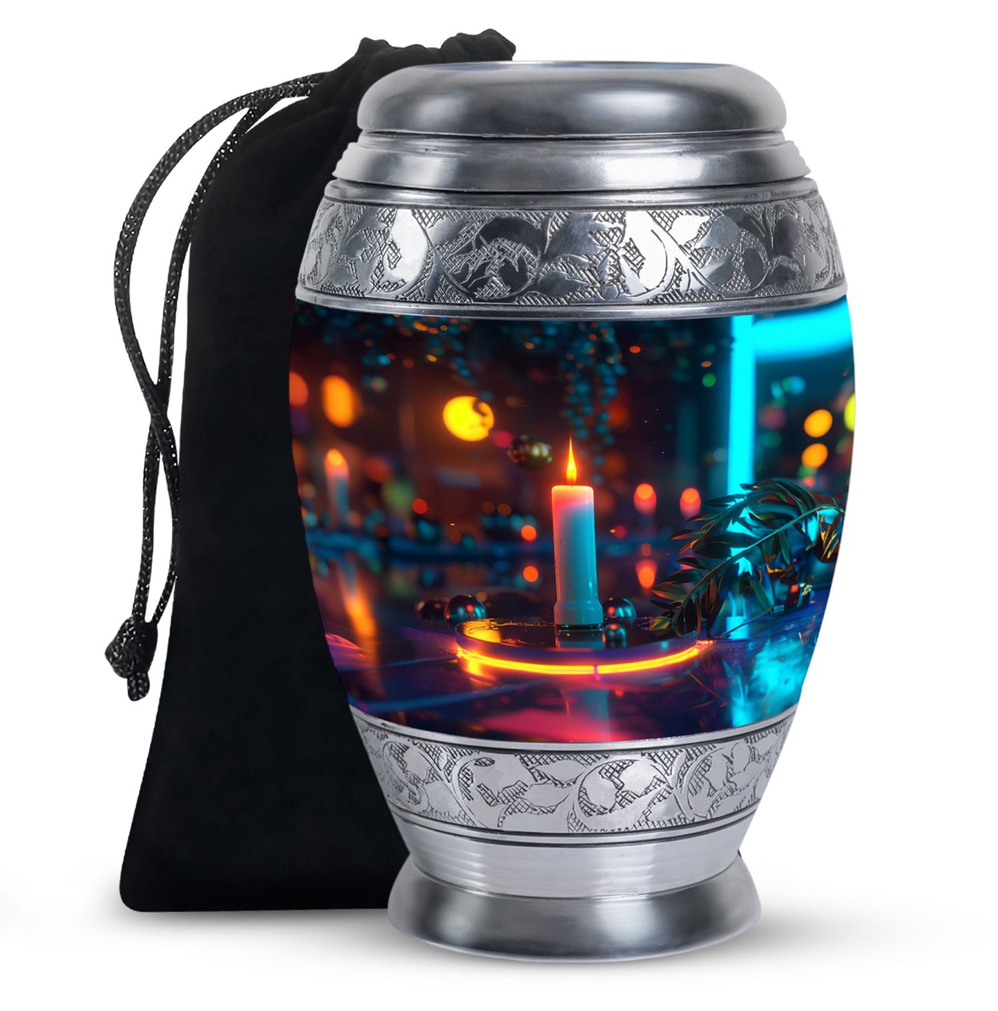 Personalized Candle Memorial Urn for Human Ashes - 10-inch, 200 cu in - Yatskia