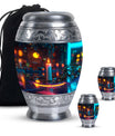 Glowing Candle Memorial Tribute Urn - Neon Urn For Male & Female