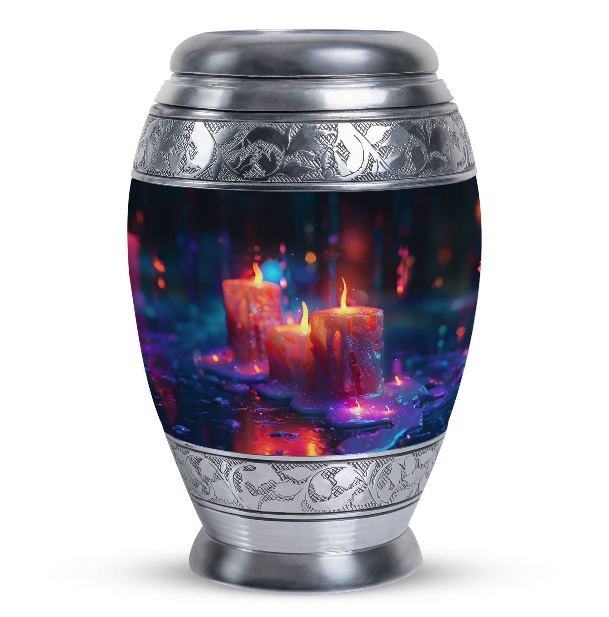 Neon Melting Candle Urn Tribute - Candle Funeral Cremation Urn For Ashes
