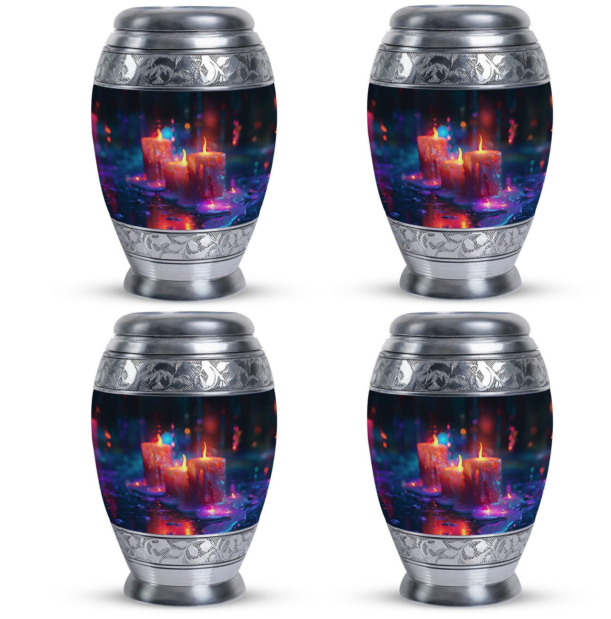 Neon Melting Candle Urn Tribute - Candle Funeral Cremation Urn For Ashes