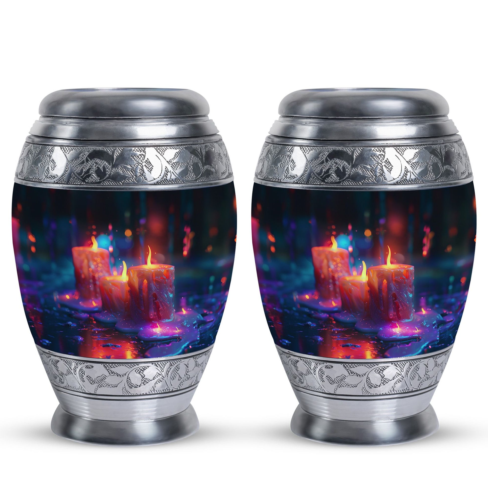 Neon Melting Candle Urn Tribute - Candle Funeral Cremation Urn For Ashes