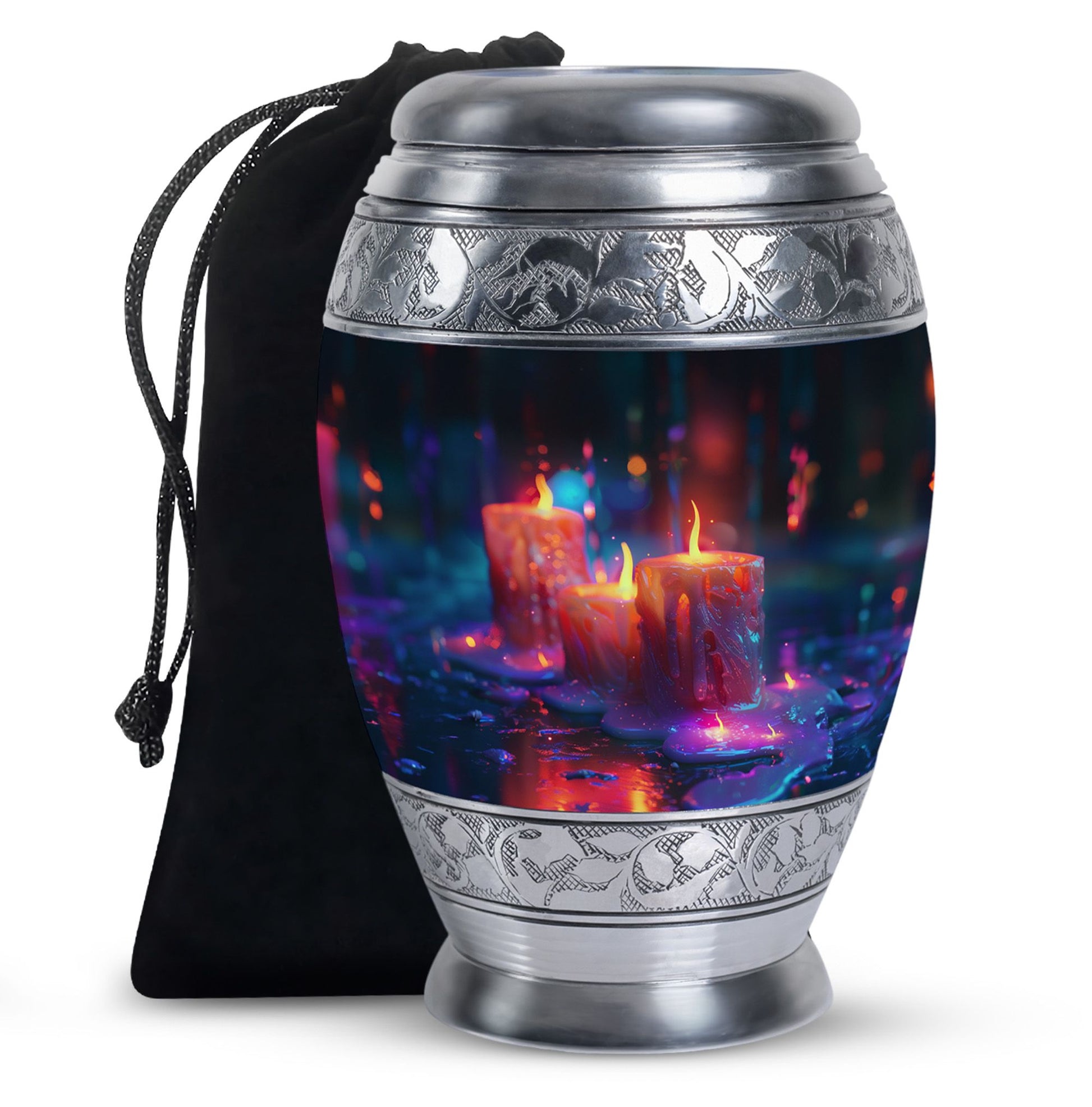 Neon Melting Candle Urn Tribute - Candle Funeral Cremation Urn For Ashes