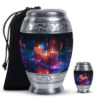 Personalized Candle Cremation Urn for Human Ashes - 10-inch, 200 cu in - Yatskia