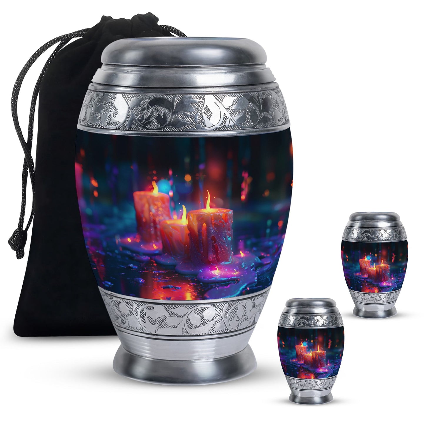 Personalized Candle Cremation Urn for Human Ashes - 10-inch, 200 cu in - Yatskia