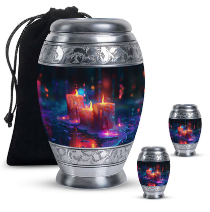 Personalized Candle Cremation Urn for Human Ashes - 10-inch, 200 cu in - Yatskia