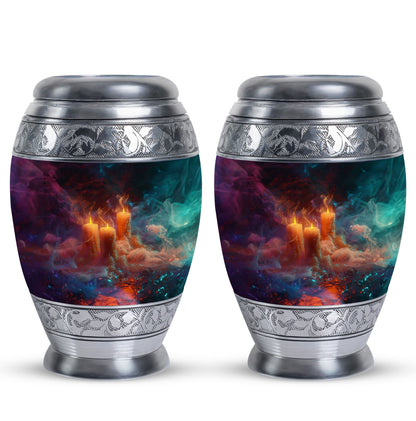 Personalized Candle Memorial Urn for Human Ashes - 10-inch, 200 cu in - Yatskia