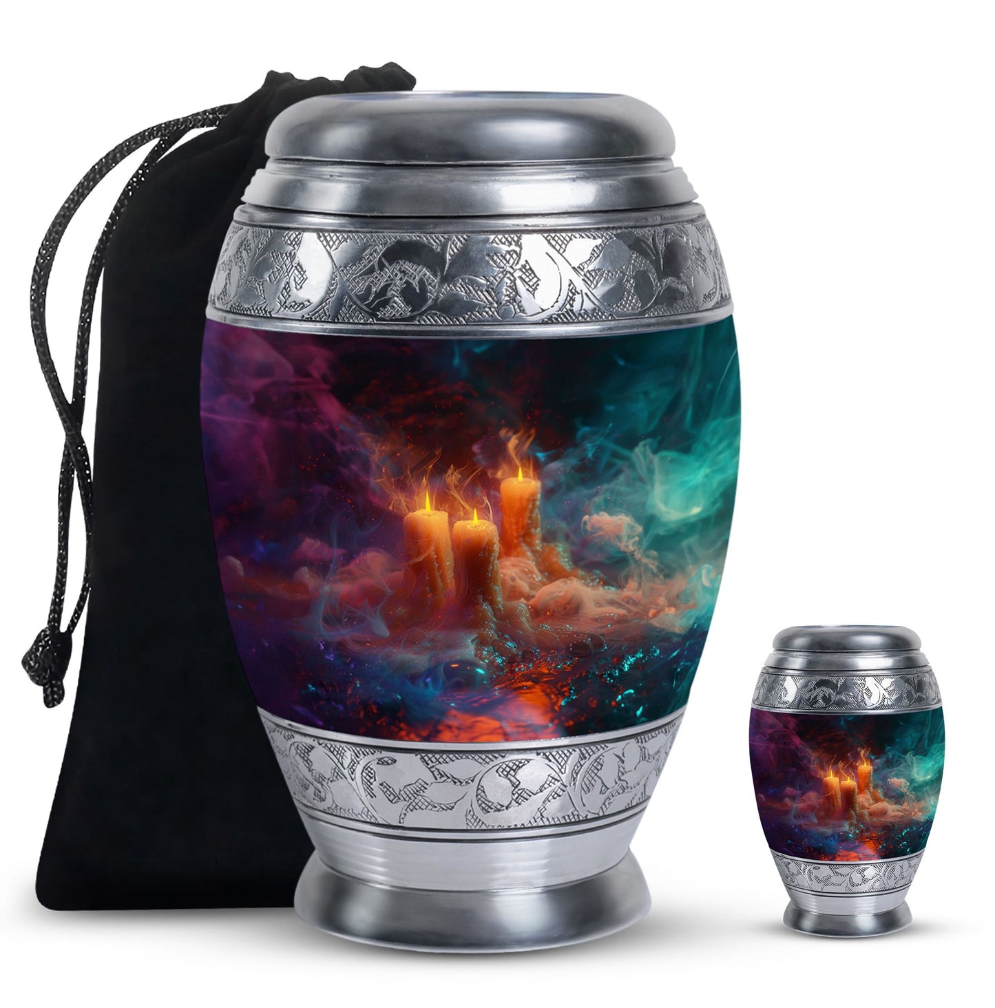 Personalized Candle Memorial Urn for Human Ashes - 10-inch, 200 cu in - Yatskia