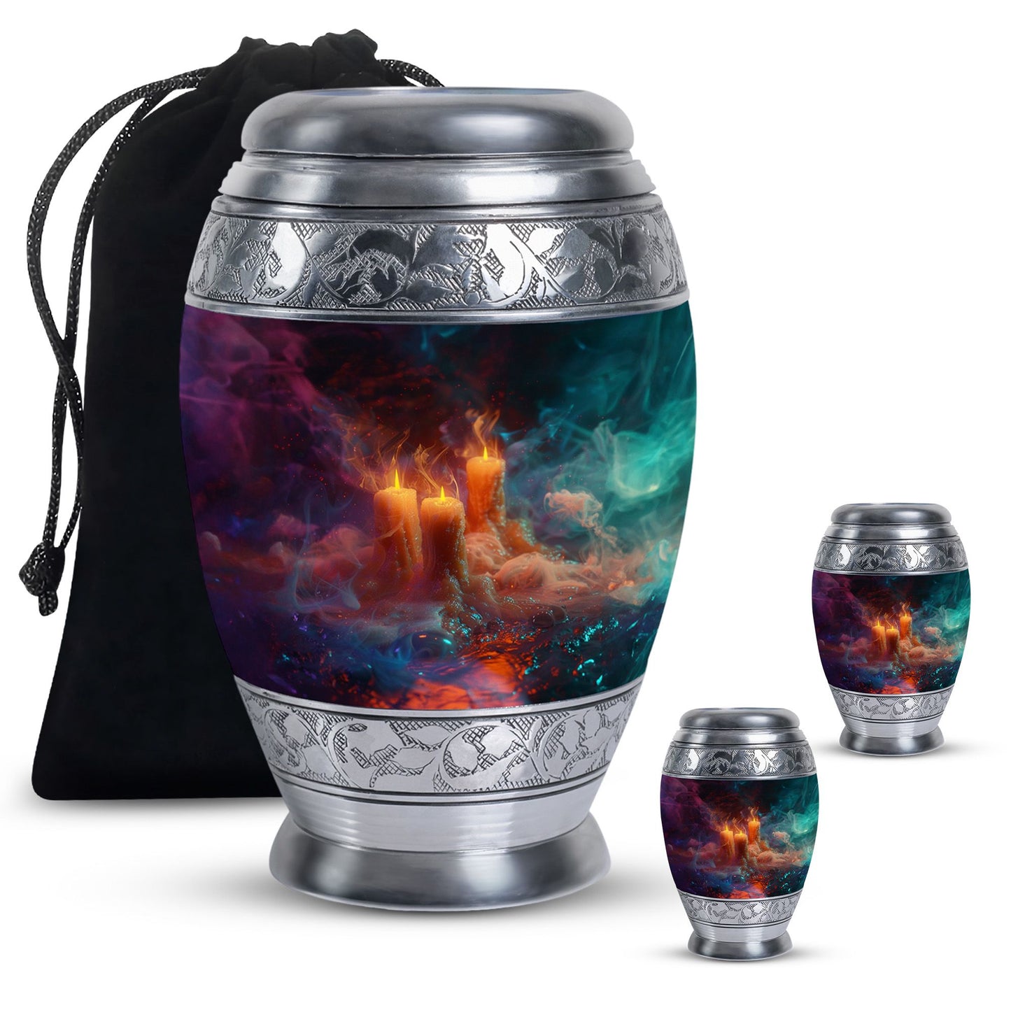 Personalized Candle Memorial Urn for Human Ashes - 10-inch, 200 cu in - Yatskia