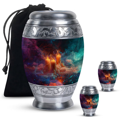 Personalized Candle Memorial Urn for Human Ashes - 10-inch, 200 cu in - Yatskia
