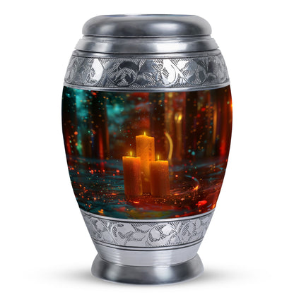 Personalized Candle Memorial Urn for Adult Male - 10-inch, 200 cu in - Yatskia
