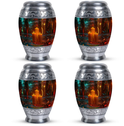 Personalized Candle Memorial Urn for Adult Male - 10-inch, 200 cu in - Yatskia