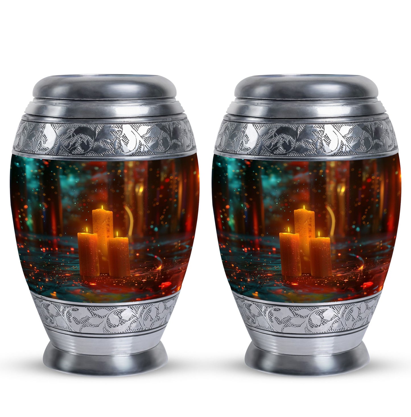 Personalized Candle Memorial Urn for Adult Male - 10-inch, 200 cu in - Yatskia