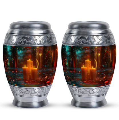 Personalized Candle Memorial Urn for Adult Male - 10-inch, 200 cu in - Yatskia