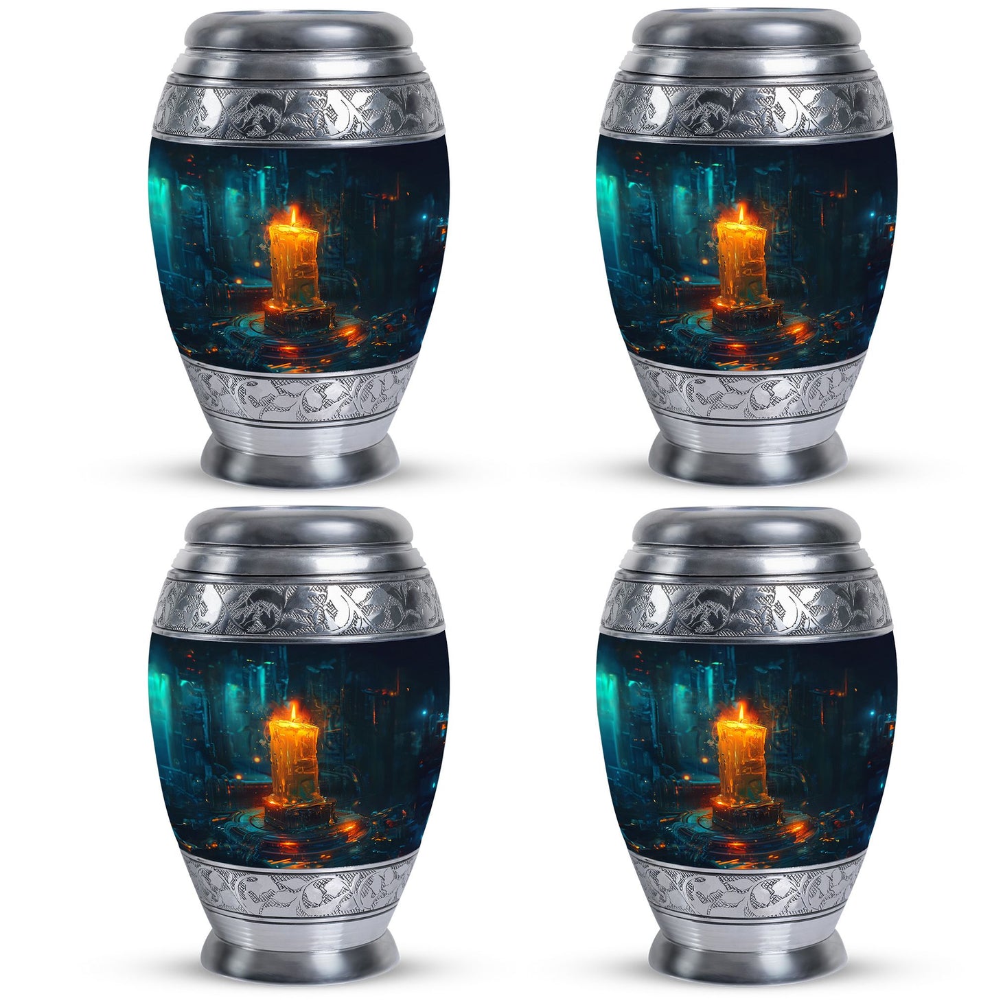 Personalized Candle Cremation Urn for Human Ashes - 10-inch, 200 cu in - Yatskia