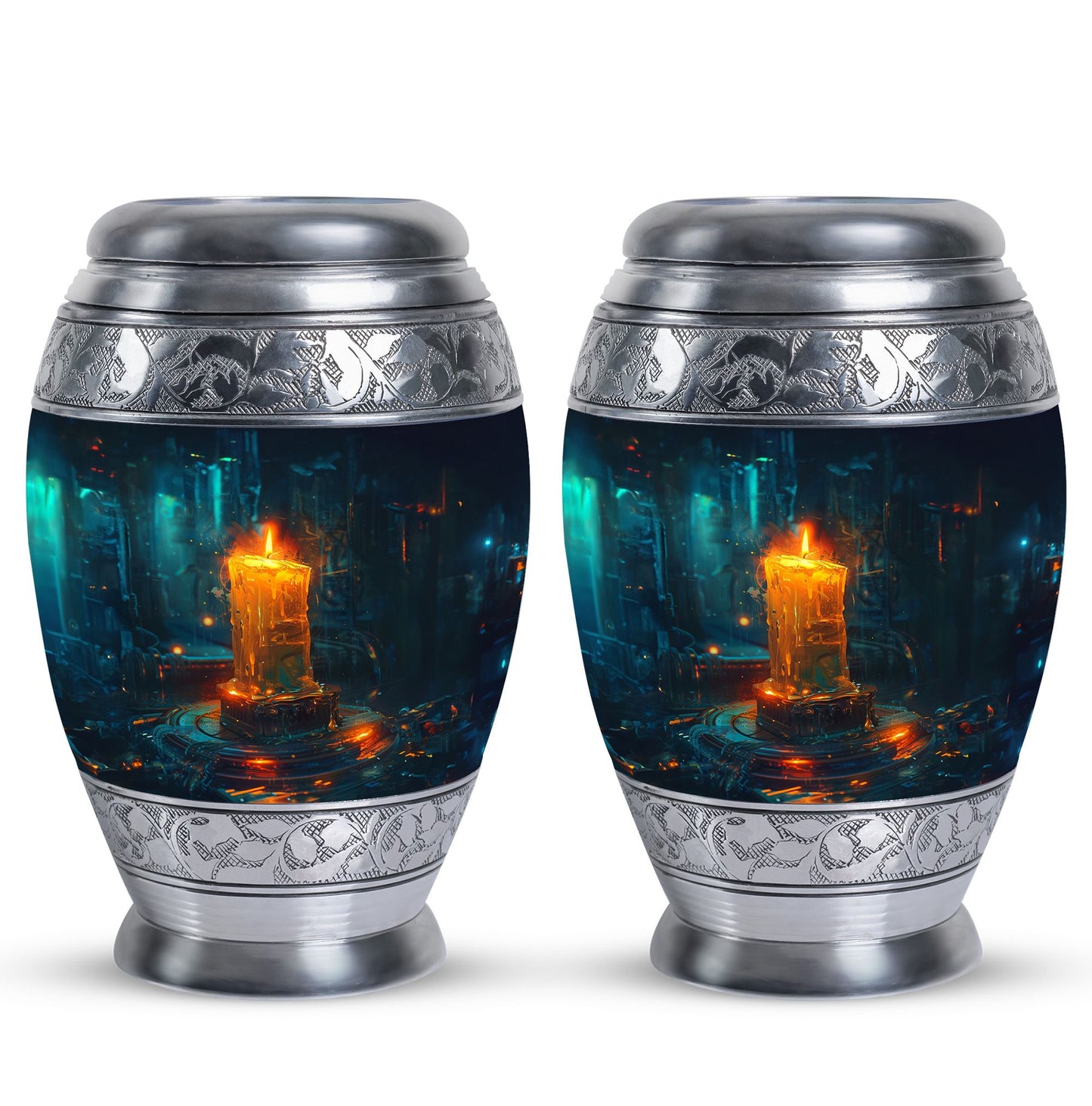 Personalized Candle Cremation Urn for Human Ashes - 10-inch, 200 cu in - Yatskia